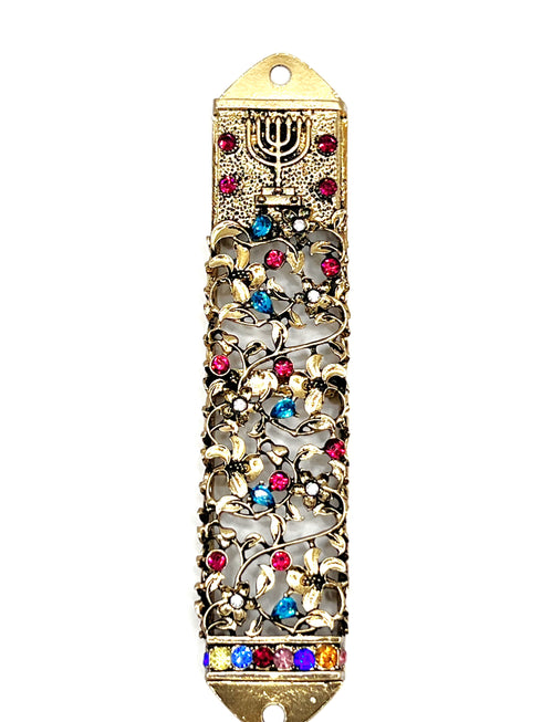 Contemporary Menorah Mezuzah